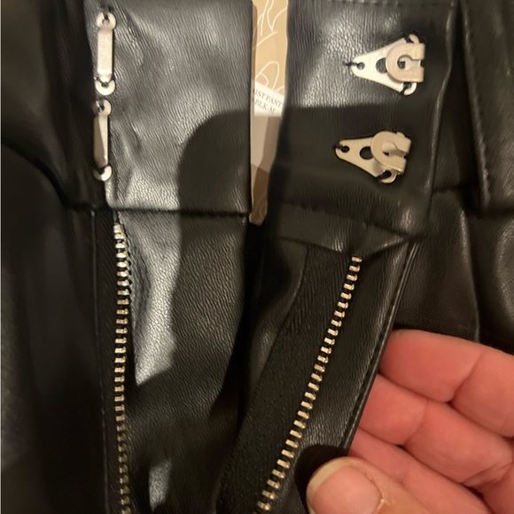 NWT Meshki Black Sima Faux Leather High Waisted Pants - Picture 9 of 14